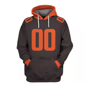Wholesale Custom <b>American</b> Football Team Player Name Number Embroidered Winter <b>Hoodie</b> Sportswear OEM ODM - Product Image 5