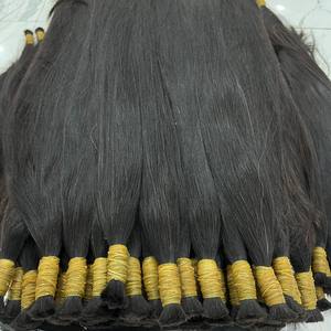 Cheveux humains vierges vietnamiens de haute qualité, lisses et raides, cuticules alignées, naturels, en vrac, non traités chimiquement, vente en gros - Product Image 1