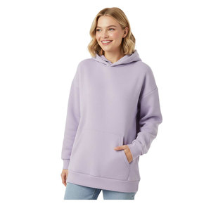 Usine OEM, vente en gros, conception personnalisée, sweat-shirt décontracté pour femme en coton 100%, sweat-shirt à manches longues surdimensionné, vêtements d'hiver - Product Image 5