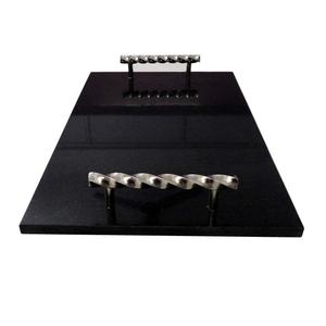 Plateau décoratif fait à la main décoration de table de dîner d'hôtel à la maison salver de service avec plateau à poignée plateau de service en bois - Product Image 6