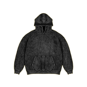 Qualité supérieure pour Streetwear personnalisé pull à capuche Vintage Double lavage à l'acide soleil fané poches en détresse brodé hiver OEM - Product Image 1