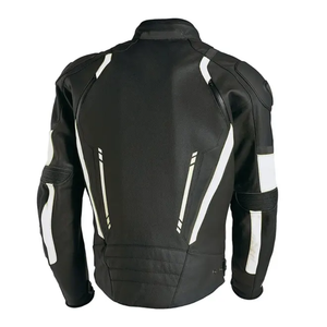 Chaqueta protectora de cuero personalizada para motocicleta de hombre chaqueta de cuero personalizada - Product Image 2
