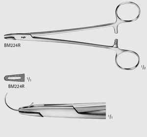 Fórceps de base portaagujas de cirugía general de instrumentos quirúrgicos manuales ADSON para sujetar agujas de forma segura - Product Image 1