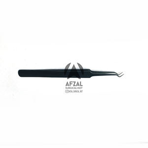 Pince à cils noire au plasma avec logo personnalisé du fournisseur en gros avec pointe pointue pour les extensions de cils de volume - Product Image 2