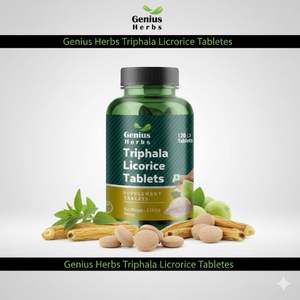 Bulk Triphala licorice Tablets Organic Herbal <b>Extract</b> For Throat Health Pure Botanical Formula High Potency Wellness Product - Product Image 2