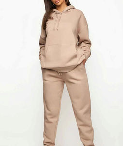 Conjunto Deportivo Informal para Mujer, con Capucha, Largo, Sólido, para Otoño, Cómodo, Talla Grande, con Estampado y Logotipo Personalizado, Nuevo - Product Image 1