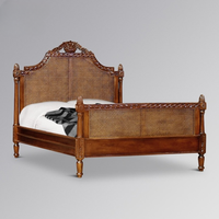 Ensemble de chambre à coucher élégant et luxueux en bois de teck massif, moderne, sculpté à la main, avec lit extensible et rangement, pour écoles, centres commerciaux, hôtels, hôpitaux, en bois de Java