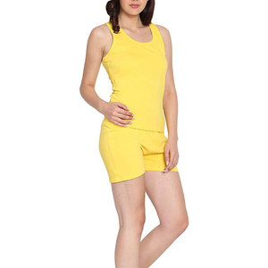 Artículo en línea Pakistán hizo mujeres sin mangas Top y pantalones cortos conjunto venta directa de fábrica de calidad superior mujeres Top y pantalones cortos conjunto - Product Image 2