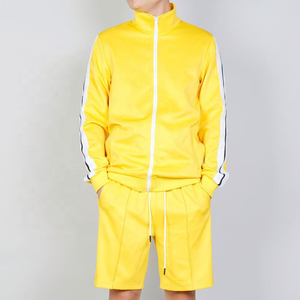 2026 Wholesale Casual Custom Made Strip Style <b>Men</b> <b>Jacket</b> and Shorts 2 Pieces Sweat Short Fashion Wholesale <b>Summer</b> Short Set Man - Product Image 4