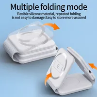 Chargeur sans fil magnétique pliable 3 en 1 15W, station de charge multi-appareils pour téléphone, montre, écouteurs, vente en gros
