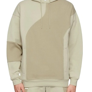 Capucha de manga larga con cordón para hombre, superventas, ropa de calle de calidad superior, bloque de color, Patchwork, logotipo personalizado, estampado de gran tamaño - Product Image 2