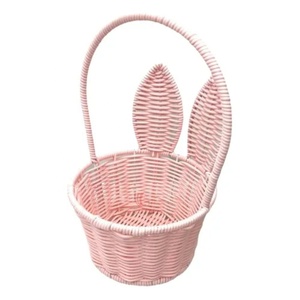 Handmade Pink Wicker <b>Easter</b> <b>Basket</b> with <b>Bunny</b> Ears And Pearl Decor Vietnam Wholesale From Vietnam - Product Image 5