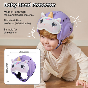 <span class=keywords><strong>Casque</strong></span> de sécurité pour bébé Mambobaby Purple Unicorn Wings, protège-tête réglable pour tout-petits pour ramper et marcher - Product Image 3