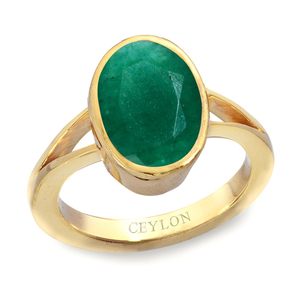 Certified Natural <b>Emerald</b> Panna Gemstone <b>Rings</b> Oval Cut Diamond Bezel Setting for Everyday Wear Buy Now! - Product Image 1