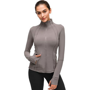 Veste légère à fermeture éclair intégrale pour femme, flexible, extensible, vêtements de yoga, confort doux, mélange de nylon et de spandex - Product Image 2