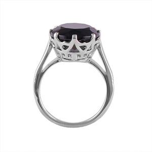 925 Sterling Silver Shah Gems Women's Natural Black Spinel <b>Crown</b> <b>Ring</b> Rhodium Plated Cut Stone Everyday Wear Pattern Number - Product Image 3