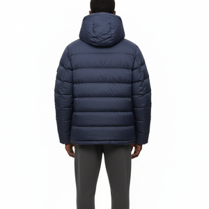 OEM Men's Winter Puffer <b>Jacket</b> Stand Collar Hooded <b>Waterproof</b> Breathable Quilted Puffer Plus Long Sleeve <b>Padded</b> <b>Jacket</b> 2026 - Product Image 3