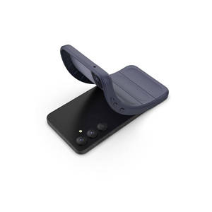 Étui pour Galaxy A55, coque arrière en silicone TPU flexible à motifs ethniques, bleu marine, étui pour téléphone portable - Product Image 3