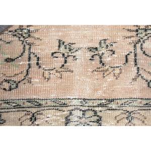 Tapis en laine turque vintage Beige et vert Patchwork Design 2.5ft X 1.5ft Rectangle Latex Back-pour chambre ou couloir - Product Image 5