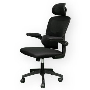 GAKJO-875 Swivel Lift Chair Minimalist Design Tilting Armrest Headrest Ergonomic Adjustable Height for Workshops Foam Fabric - Product Image 1