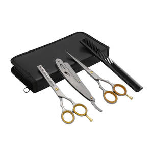 Ensemble de toilettage professionnel, kit de barbier, ciseaux, rasoir, peignes, outils de coiffure et de toilettage - Product Image 1