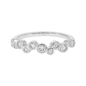 Bague pour femme avec un design unique en forme de bulle de diamant rond - Product Image 3