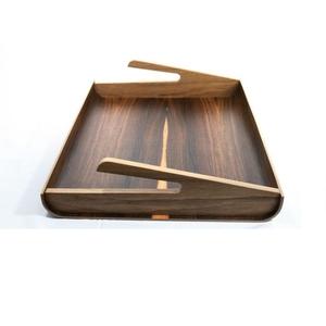 Plateau de service élégant en palissandre antique Plateau décoratif en bois de qualité supérieure pour les tables à manger modernes pour le Ramadan Diwali Wedding-WST-37 - Product Image 1