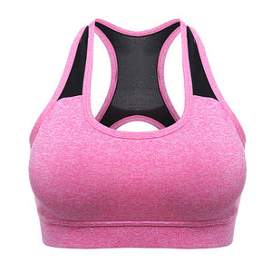 Sujetador deportivo elástico ajustable para mujer, fácil de usar, para correr, yoga, transpirable, anti Pilling, Sujetador deportivo antiencogimiento con logotipo personalizado - Product Image 1