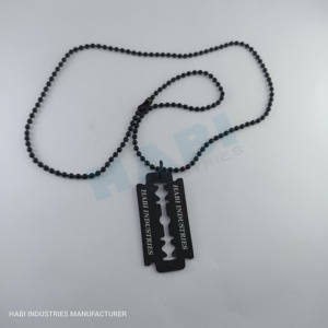 Professional Stainless Steel Neck Necklace High Quality Shaving Shaving <b>Razors</b> Stainless Steel Necklace for Women <b>Men</b> Gift - Product Image 3