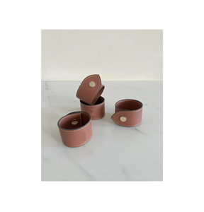 Servilletero de fruta de cuero natural, vajilla elegante y accesorios de mesa hechos a mano con una pieza de diseño de forma redonda - Product Image 3