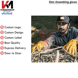 Gants de travail de haute qualité, couleur contrastée jaune et gris, très vendus, meilleur matériau, produit le plus récent - Product Image 4