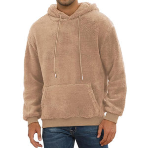 Top high <b>Men's</b> Sherpa Fleece <b>Hoodies</b>-Plus Size Quick Dry Breathable Streetwear Lightweight Slim Fit <b>Lined</b> Design & logo - Product Image 5