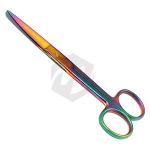 Ciseaux chirurgicaux droits, pointus ou émoussés, en acier inoxydable de haute qualité, multi-titane, instruments médicaux - Product Image 1