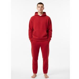 Survêtement à capuche d'hiver coupe classique pour homme, uni, décontracté, respirant, séchage rapide, léger, polyester/coton, course à pied - Product Image 1