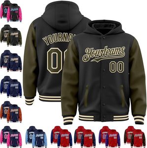 Chaqueta de Béisbol Personalizada para Hombre/Mujer/Jóvenes, Chaqueta Universitaria con Letras, Uniforme Deportivo de Equipo con Bolsillo - Product Image 2