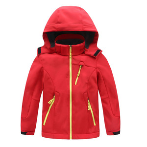 Chaquetas de concha suave de nuevo estilo para hombres y mujeres, rompevientos con capucha y cuello levantado, ropa de trabajo deportiva de invierno, tela de lona - Product Image 1