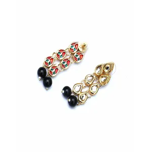 Ensemble de collier long plaqué or 18 carats avec strass et diamants, style vintage, pour fête, mariage ou cadeau, bijoux en perles mignons - Product Image 4