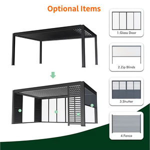 <span class=keywords><strong>Pérgola</strong></span> de Aluminio Motorizada Impermeable OEM 3x3 m 3x4 m 3x5 m 3x6 m <span class=keywords><strong>4x3</strong></span> m 4x4 m 4x6 m 5x3 m 6x3 m 6x4 m - Product Image 3