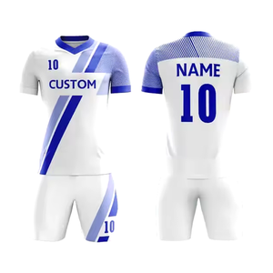 Men Top Quality Soccer Uniform Wholesale Unique Design Best Sublimation Blue Black Color Design - Product Image 2