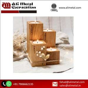 เชิงเทียนไม้ธรรมชาติเชิงเทียนแบบเรียบง่ายของขวัญเป็นครั้งคราว - Product Image 6