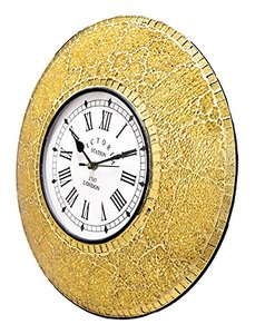 Horloge murale en mosaïque de verre artisanale, une horloge murale magnifiquement conçue avec des motifs en verre complexes - Product Image 5