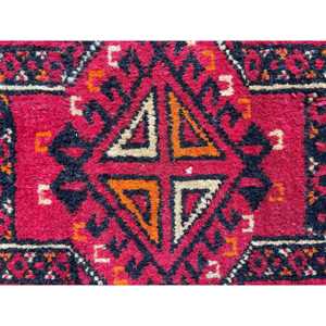 1.2x5.2 ft Vintage Turkish Rug, <b>Runner</b> Rug, <b>Red</b> Solid Rug - Product Image 5