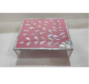 Incrustation de nacre en bois gravée au laser Nouveau design Acrylique Sweet Box Boîtes à bijoux polyvalentes - Product Image 3