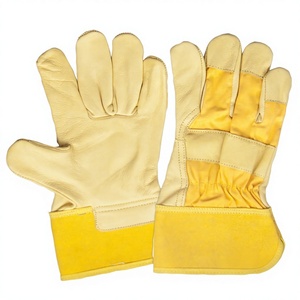 Gants de travail robustes certifiés CE, en cuir de vachette, usage général, résistants à la chaleur et au feu, avec renforts. - Product Image 1