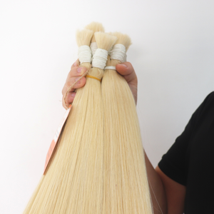 Extensión de cabello humano Rubio 613 ceniza sedoso y saludable, Cabello 100% virgen con cutícula alineada a granel, cabello vietnamita sin procesar - Product Image 4