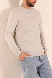 Sudadera de cuello redondo pesado de etiqueta privada para hombre con logotipo personalizado sudaderas térmicas gruesas de cuello redondo de peso pesado - Product Image 5