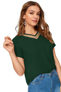 <b>Women</b> Regular Fit Indian T Shirt Trendy Knitting <b>Tops</b> <b>Women</b> Comfortable Regular Wear Formal Short <b>Tops</b> From Indian Boutique - Product Image 4