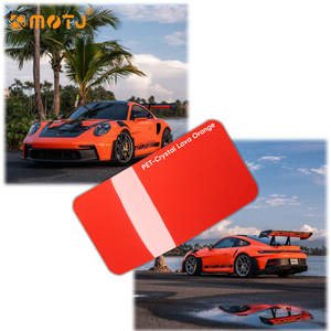 Rollo de Vinilo Brillante Premium MOTJ Color Naranja Lava Cristal 1.52*17m, Película para Envolver Autos que Cambia de Color - Product Image 1