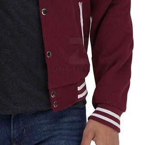 Chaqueta Universitaria Nueva para Hombre, Diseño Personalizado, Cuello Alto, Logotipo Frontal, 100% Algodón, Ecológica, Moderna, Ligera y Transpirable - Product Image 5