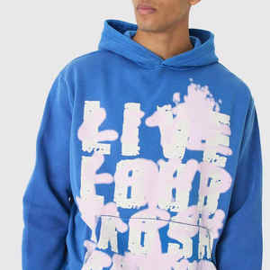 Sweats à capuche pour hommes avec logo imprimé disponibles à la vente Nouveau Design Premium Heavy Fleece Pullover sweats à capuche pour hommes - Product Image 2